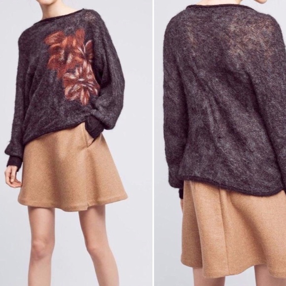 Anthropologie Sweaters - Anthropologie Sweater Troubadour Felted Floral Top